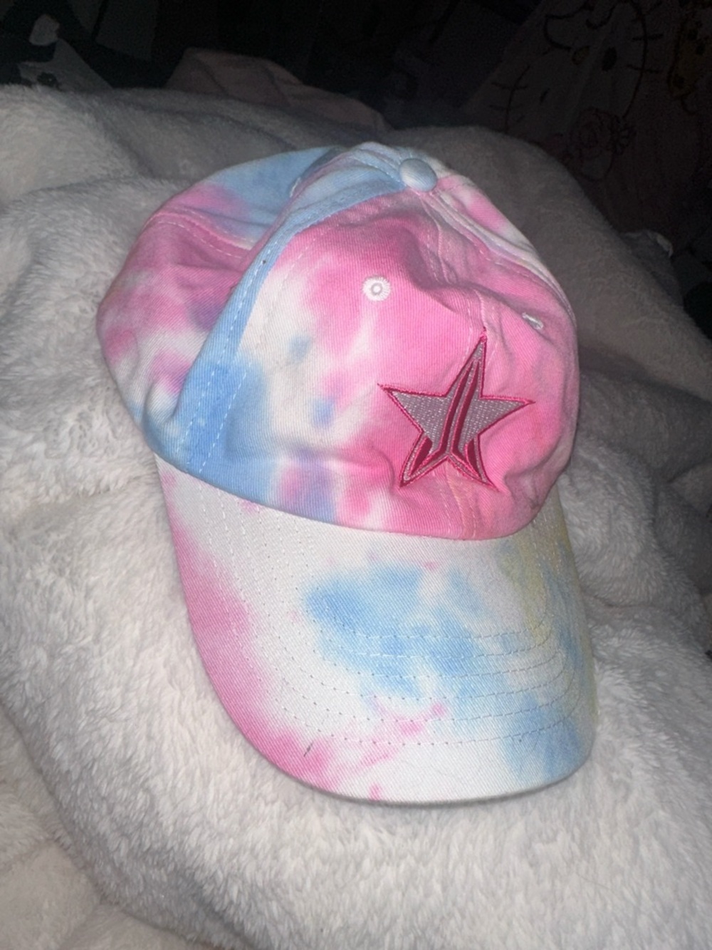 Jeffree Star Tie-Dye Star Baseball Cap - Pink & Blue
